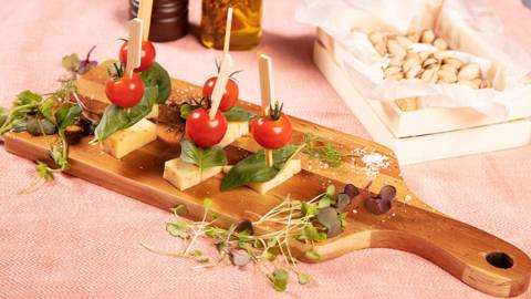 Brochettes tomates/fromage